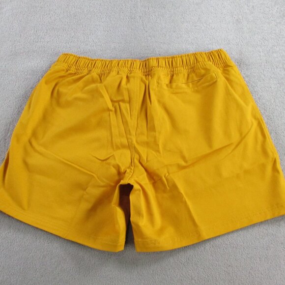 Gymshark Rest Day Woven Shorts Mens XL Burnt Yellow Belted Stretch Training NWT - Picture 3 of 10